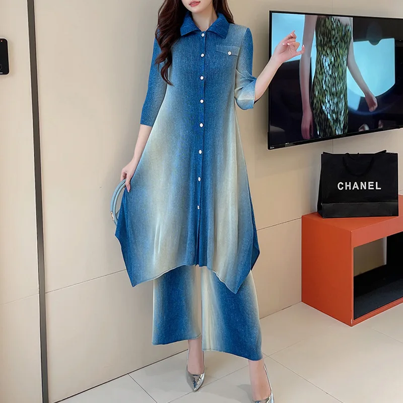 Женский джинсовый костюм с перекрестными краями комплект из двух предметов