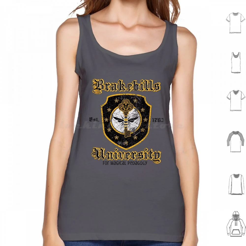 

Brakebills University-Distressed Tank Tops Print Cotton College University Distressed Syfy Magic Books Tv Series