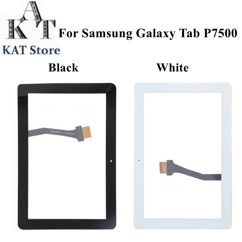Сенсорный экран 10,1 дюйма для Samsung Galaxy Tab P7500, дигитайзер Adheisve, переднее стекло, запчасти для панели объектива