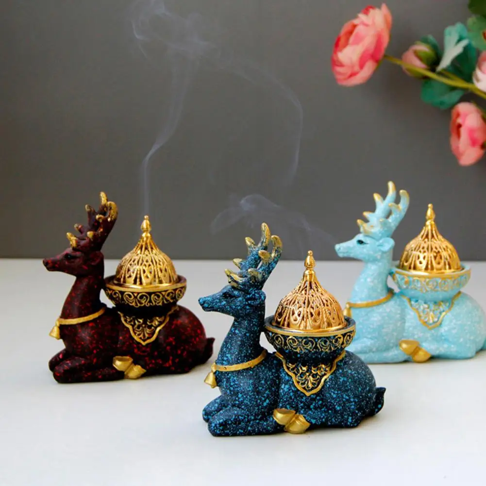 

Beautiful Aromatherapy Holder Exquisite Resin Golden Color Office Censer Holder Smooth Edge Censer Holder for Bar