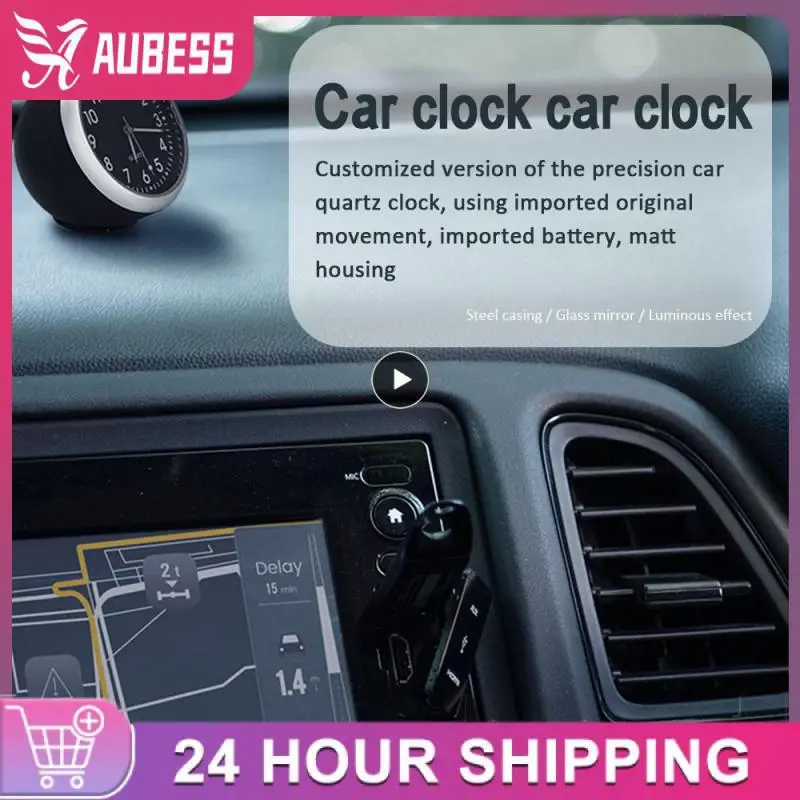 

1~8PCS In-Car Mini Luminous Car Clock Automobiles Internal Stick-On Watch Mechanics Quartz Clocks Auto Ornament 40mm 43mm