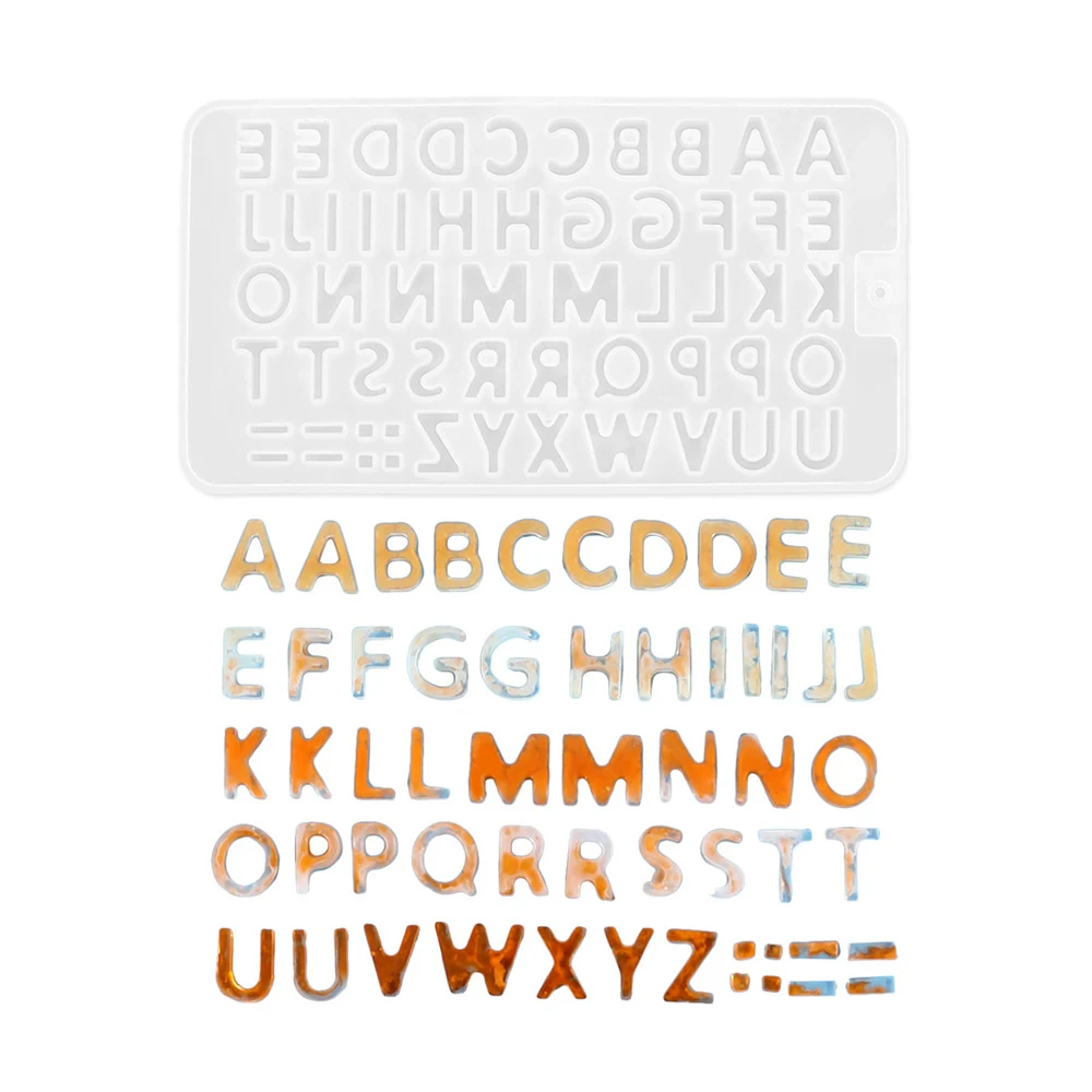 

1PCS Capital Letters Silicone Mold DIY Pendant Resin Making Tools Resin Epoxy Mold For Keychain Earring Jewelry Handmade Crafts