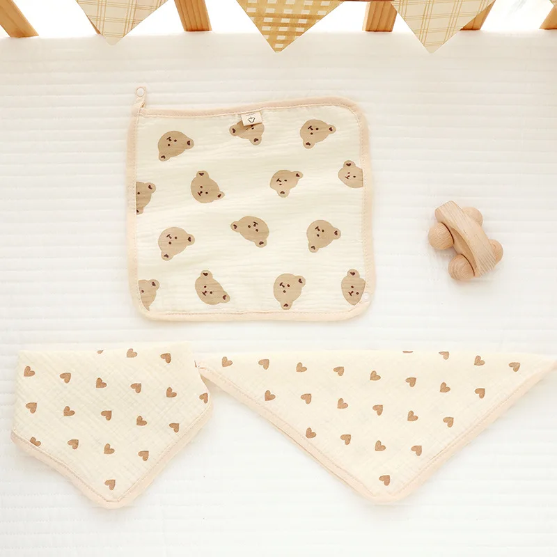 

Детское полотенце для лица предметы для новорожденных двухслойные муслиновые детские нагрудники платок мягкая Слюна полотенце треугольные нагрудники для кормления