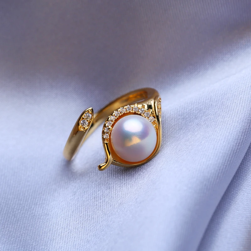 Новые модные регулируемые кольца FENASY для женщин цвет золото оптом