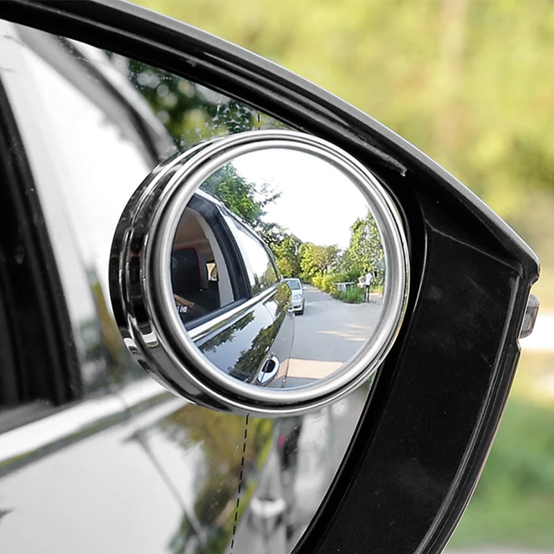 

Автомобильное зеркало заднего вида 2 шт. Выпуклое круглое зеркало для слепых зон широкоугольное регулируемое на 360 градусов прозрачное вспомогательное зеркало аксессуары