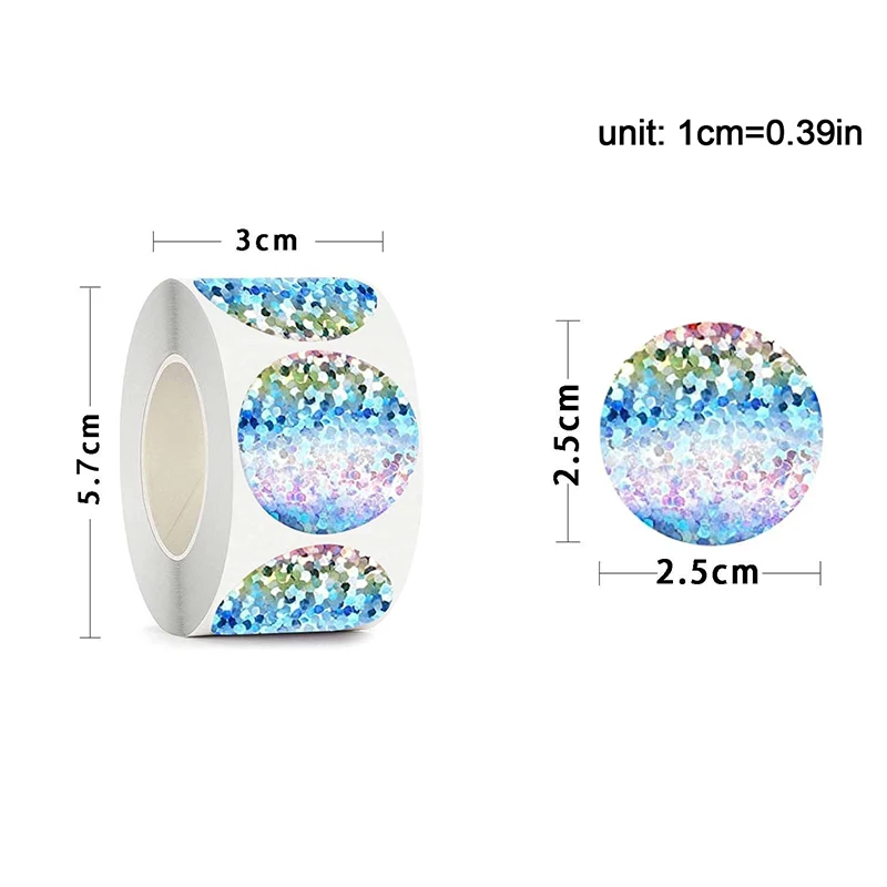 300 шт. 2 5 см круглые лазерные скретч-наклейки этикетки-сюрпризы наклейка с