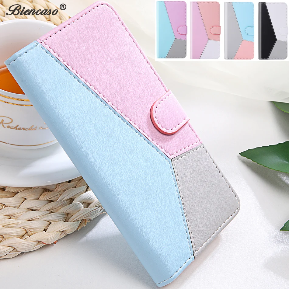 

Splicing Flip Wallet For Huawei P20 Lite 2018 Y9 Prime 2019 Honor 9 10 20 Lite P40 Pro P Smart Y6 2019 Honor 8A Case Bag