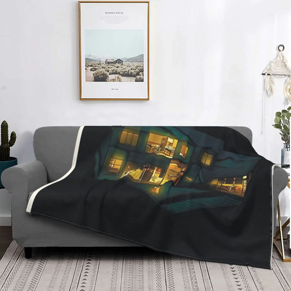 

Manta de película minimalista para el hogar, a cuadros colcha para cama, sofá, manta de verano, textil de lujo