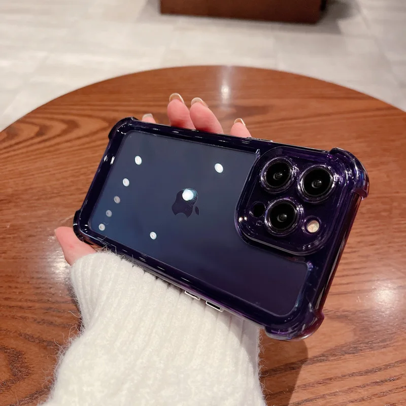

Luxury Shockproof Transparent Phone Case For iPhone 14 13 12 11 Pro Max Mini X XR Xs Max 7 8 Plus SE 2022 Clear Bumper Cover