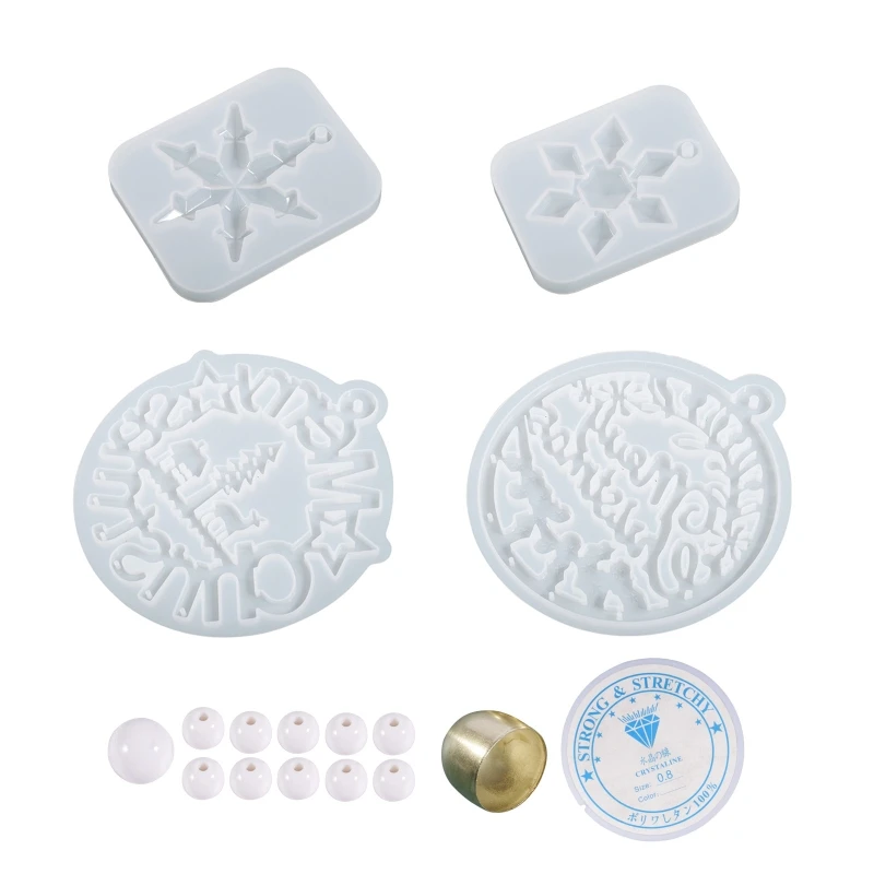 

Рождественская настенная подвесная форма с колокольчиками, силиконовые формы в виде снежинок из эпоксидной смолы