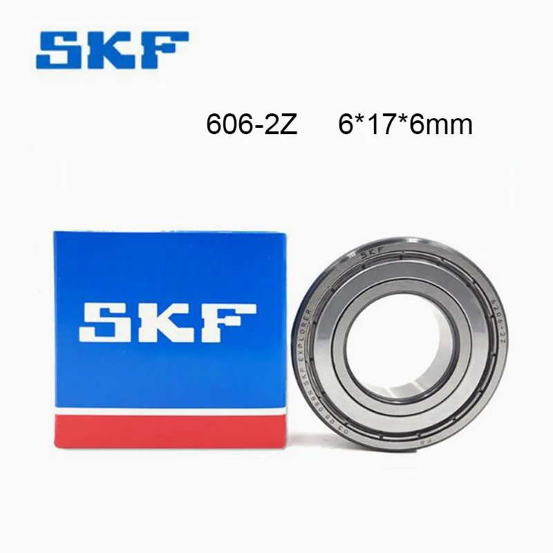 Sweden SKF 100% Original Bearing 5/10Pcs 606-2Z 606ZZ ABEC-9 Ball Bearing 6x17x6mm High Speed Deep Groove 606-ZZ Ball Bearings