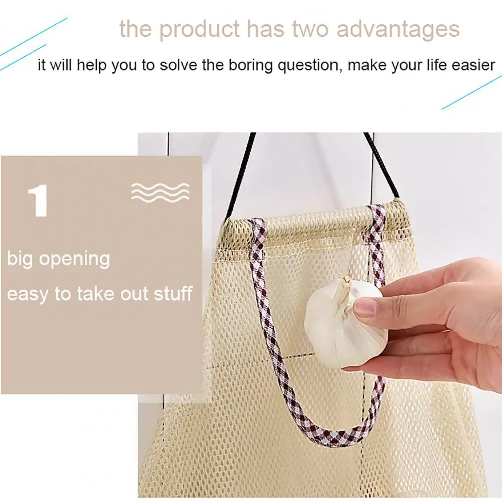 

Сумка для хранения овощей, Сетчатая Сумка с отверстиями, многофункциональная подвесная кухонная сумка для хранения, сумка для хранения для ...