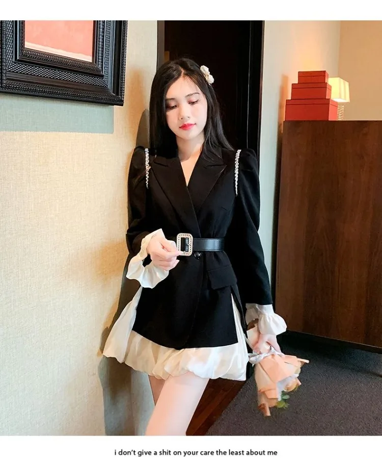 Женский винтажный комплект из двух предметов элегантный облегающий черный