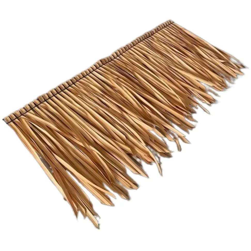 

Aqumotic Outside Simulation Natural Thatched Fake Plant for Outdoor Roof Long Pavilion Decor Home Garden Decoration Retardant