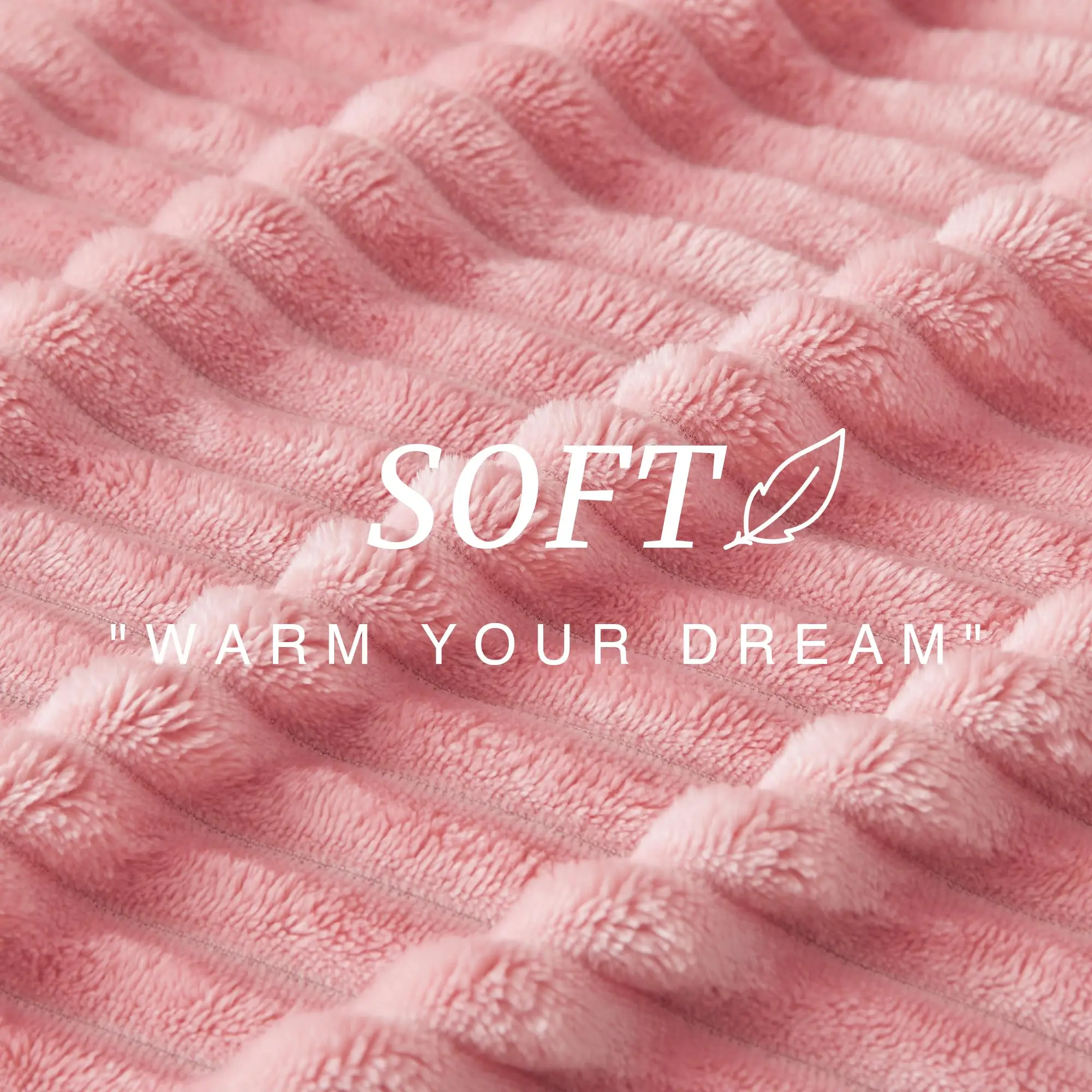 Флисовое одеяло для дивана или кровати — 3D ребристые жаккардовые декоративные