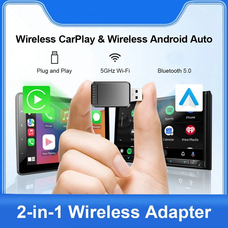 Фото Суперраспродажа: беспроводной адаптер CarPlay, беспроводной адаптер Android Auto 2 в 1 для Mazda, Subaru, Citroen, Audi, Mercedes, Kia, Ford, Opel №3