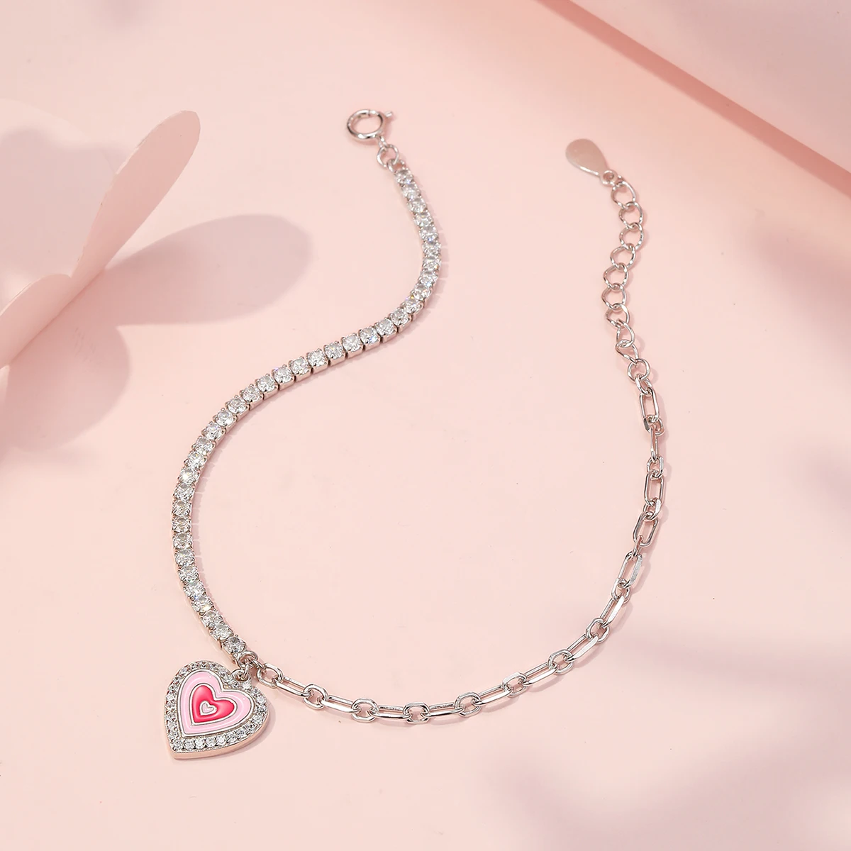 Роскошный браслет-цепочка из стерлингового серебра 925 пробы великолепный и