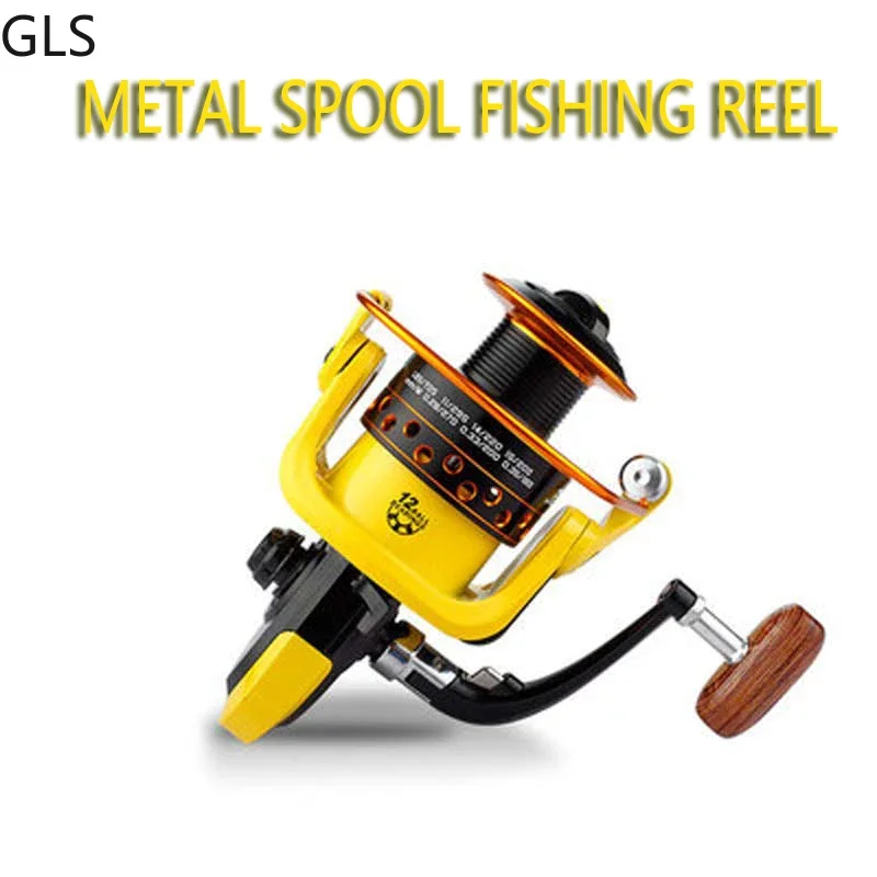 GLS новые рыболовные катушки 5 1: 1/5.2:1 полностью Металлическая катушка с деревянной