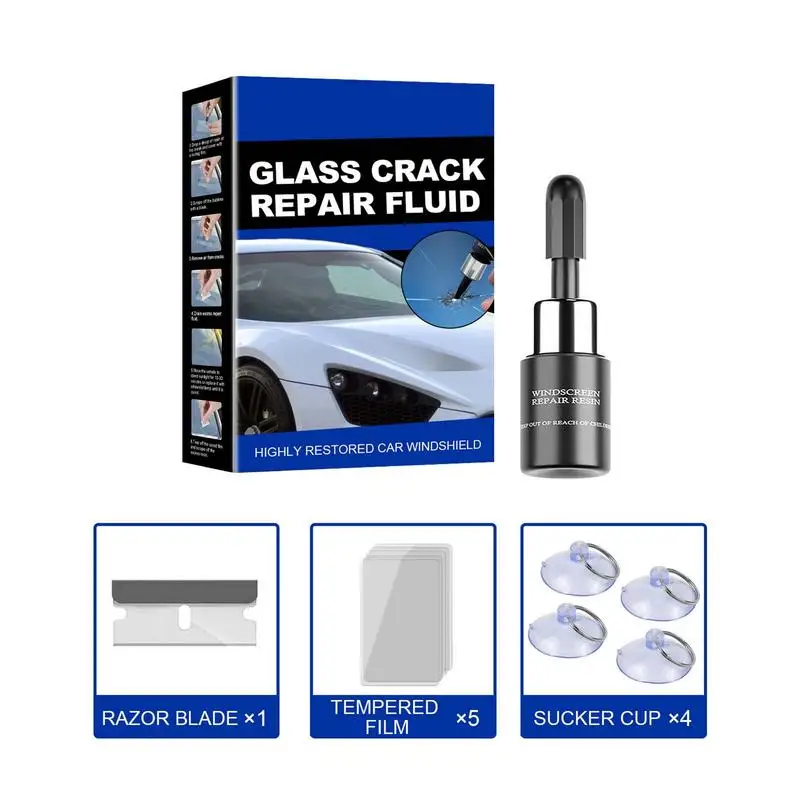 

Набор для ремонта лобового стекла автомобиля, жидкость для восстановления стекол и царапин