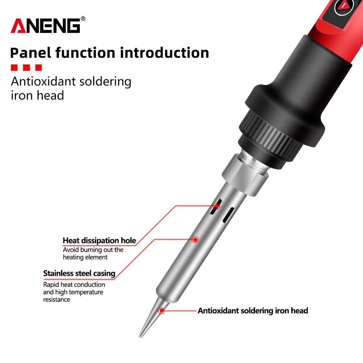 Электрический Мини-паяльник Aneng С Цифровым Жк-дисплеем Интеллектуальный