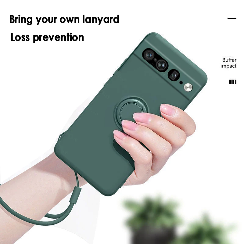 liquid silicone case for google pixel 7 pro case magnetic ring holder funda for googe pixel7 pixel 6 a pro coque protector cover
