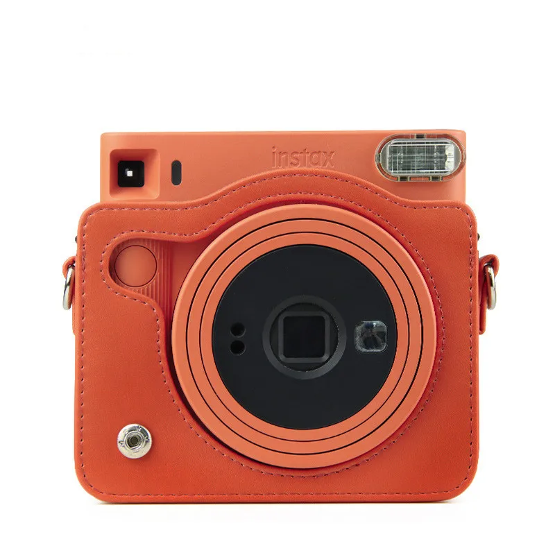 Новый модный кожаный однотонный защитный чехол в стиле ретро для Fujifilm Instax Square SQ1