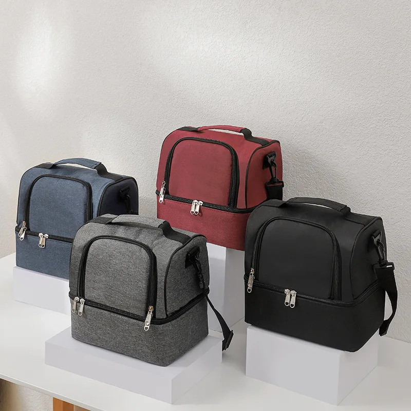 

New Double Layer Outdoor Picnic Bag Freshness Preservation Thickened Insulation Lunch Bag