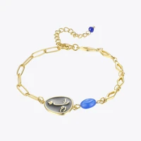 enfashion colorful face bracelet femme gold color stainless steel geometric hollow bracelets for women fashion jewelry b192064