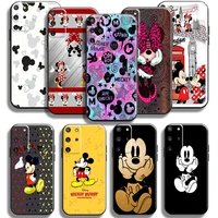 cute mickey minnie mouse phone case for samsung galaxy s20 s21 s22 fe ultra 5g s22 s21 s20 s10 10e s9 plus black coque soft