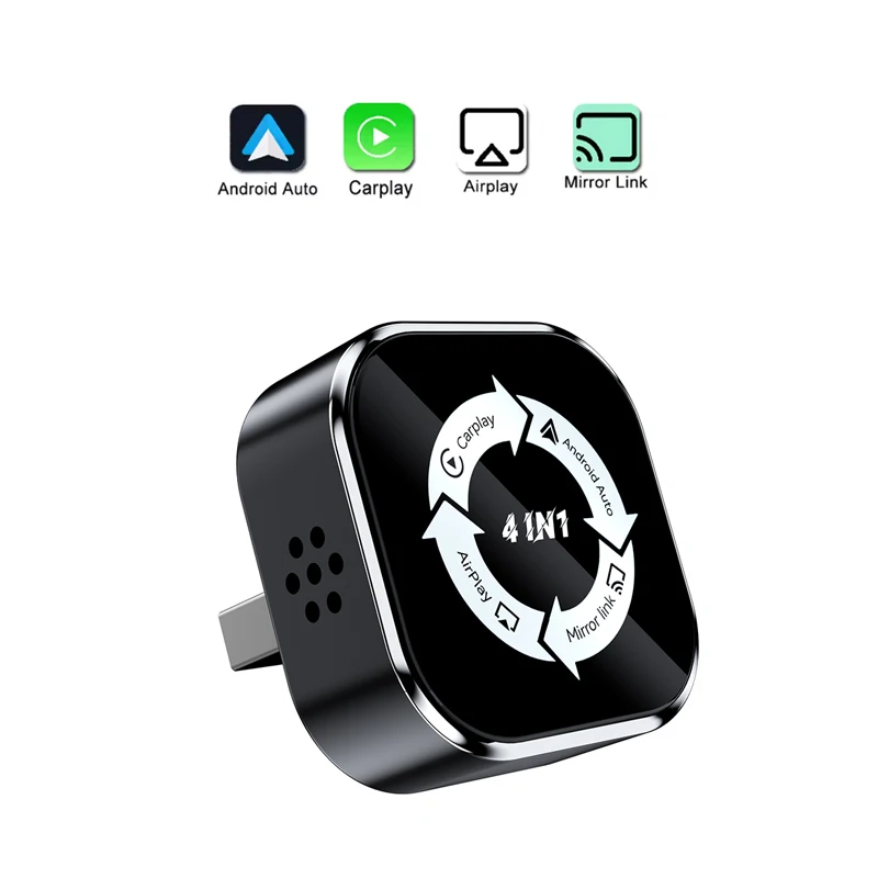 

Новый беспроводной автомобильный адаптер Carplay Airplay Mirror Link 4-в-1 Android Auto Connect 3в1, беспроводной адаптер Carplay для Apple и Android