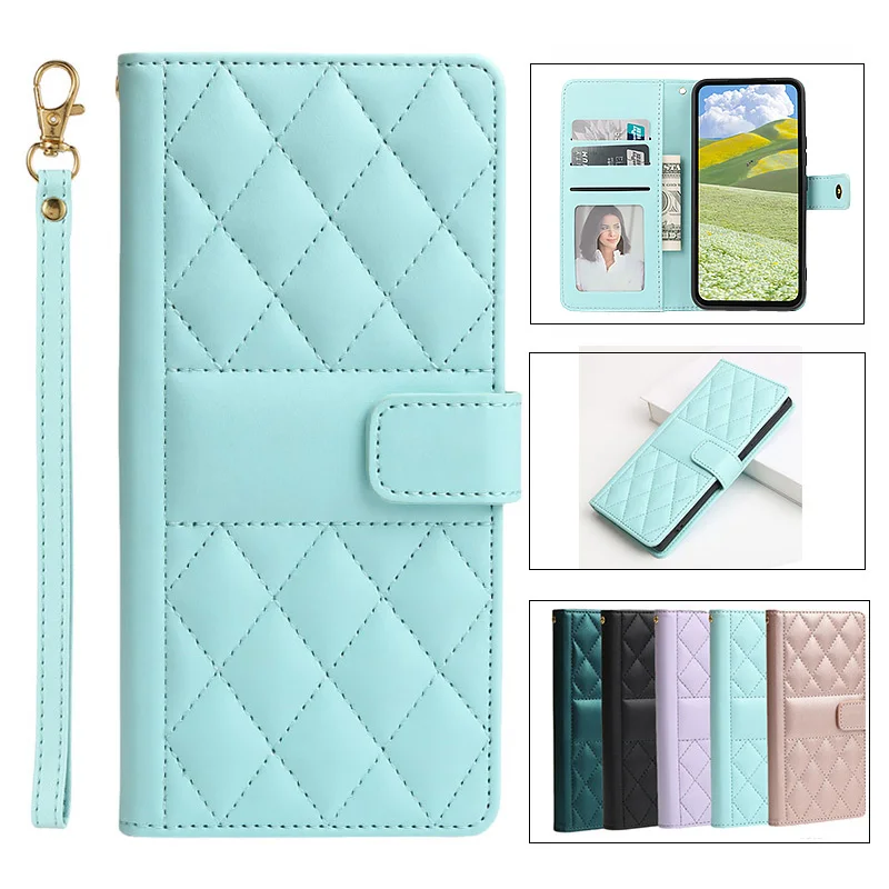 Кожаный чехол-бумажник со шнурком для iPhone 15 Pro Max 14 Plus 13 12 Mini 11 X XS XR SE 2022 8 7 6 6S