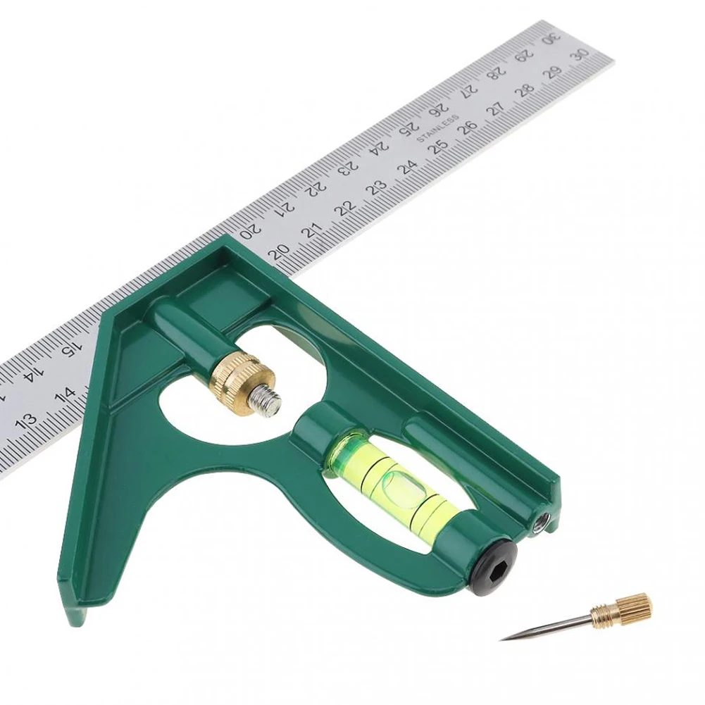 

High Quality 2022 Measuring Tool Combination Angle Ruler 300MM Stainless Steel Multi-function Combination Square