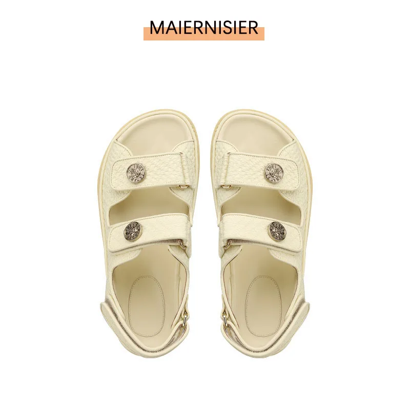 

Women'S Sandals Leather Open Toe Women'S Beach Sandals Summer Fashion Casual Roman Sandals Women'S Flat Sandals