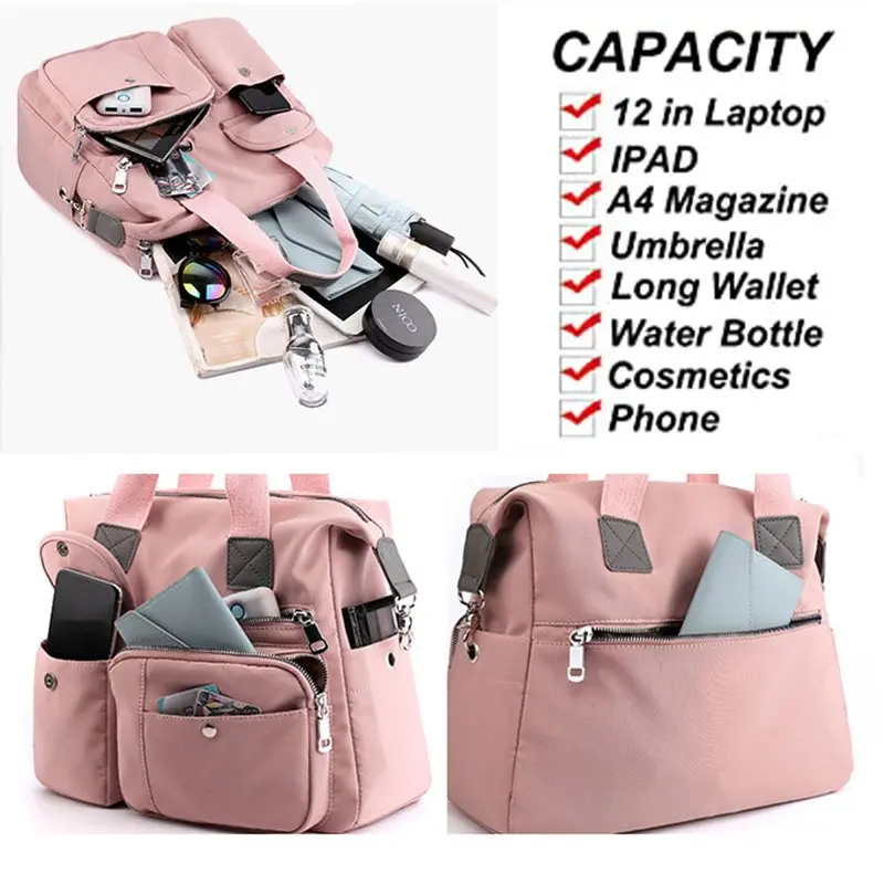 Fashionable Large Capacity Waterproof Nylon Crossbody Shoulder Bags, Perfect for Everyday Style.