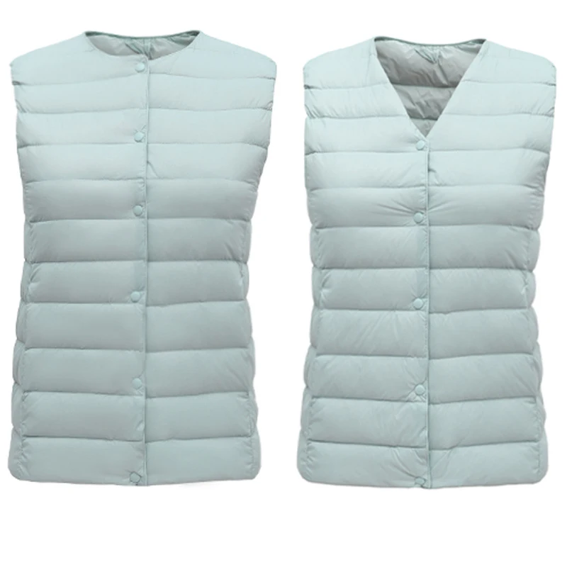 DEODAR Women's Warm Vest Spring 2022 New Lightweight Padded Jackets Ultralight Winter Quilted Waterproof Puffer Woman Down Coat