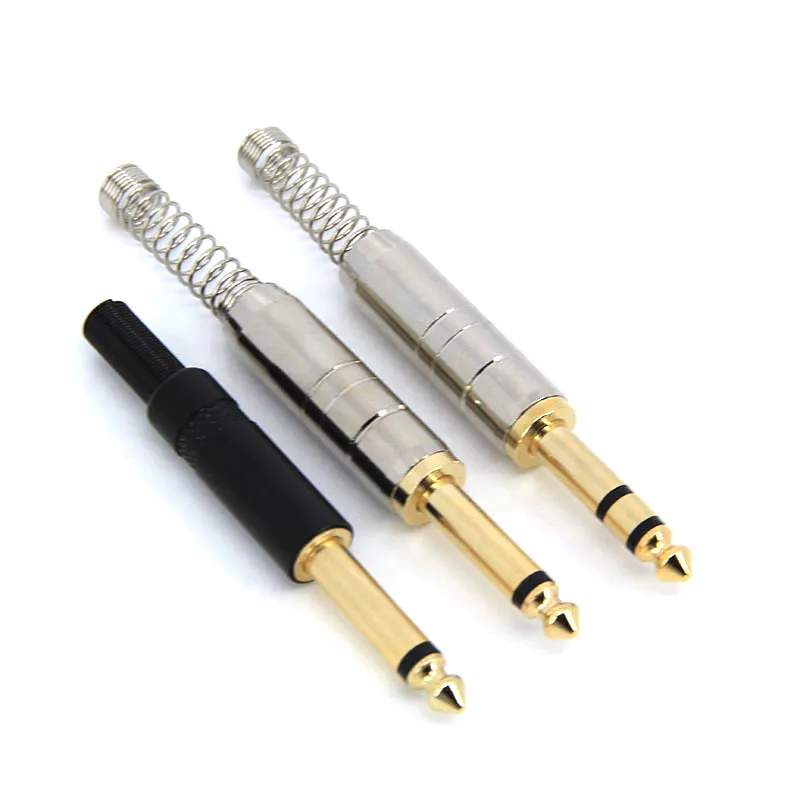 6 35 мм 5 аудио мужской женский моно стерео разъем для пайки позолоченный металл 2