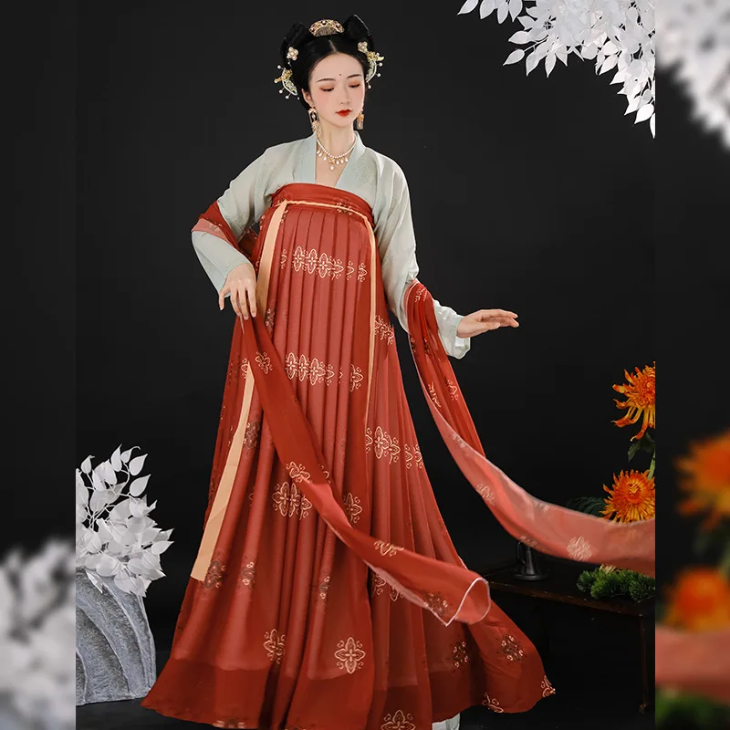 Изысканное воздушное платье Hanfu Qixiong конфуцианское для женщин восстанавливает
