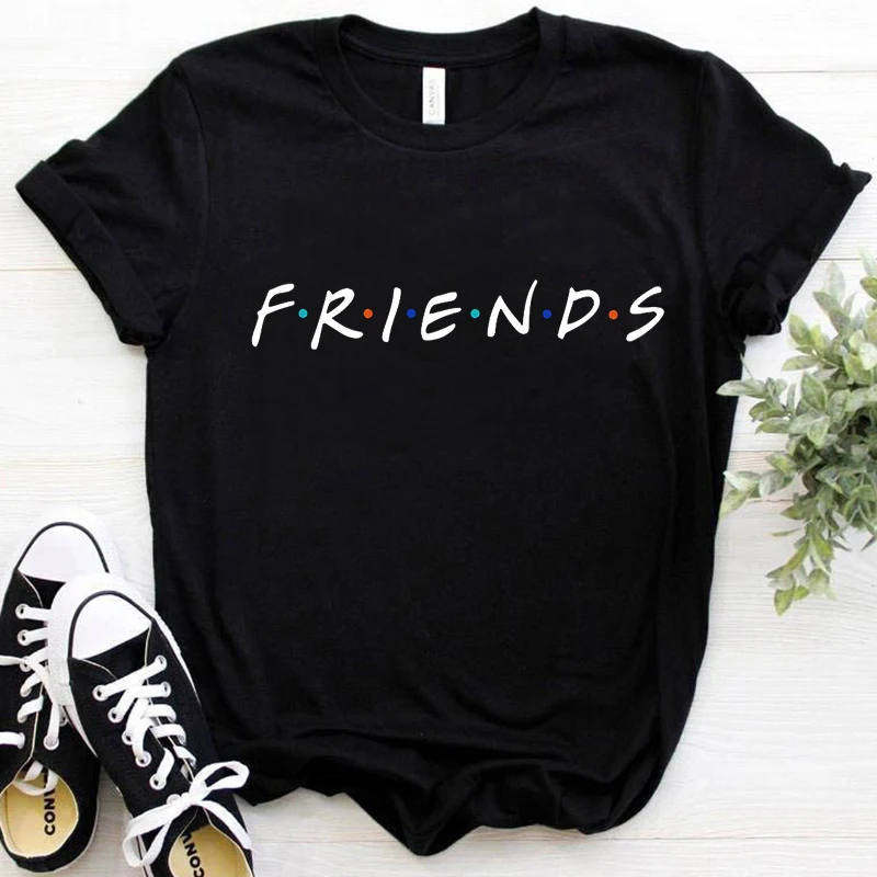 Friends TV Show T Shirt Women Summer Short Sleeve Leisure Top Tee Shirt Ladies Casual T-shirt Female 90s Best Friends Tshirt