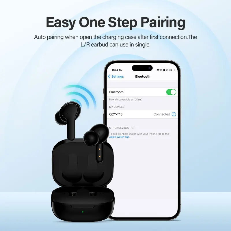 QCY T13 Wireless Smart Headphone BT5.1 TWS Earphone 4 Mic ENC HD Call Headset Touch Control Earbuds Long Standby 40H images - 6