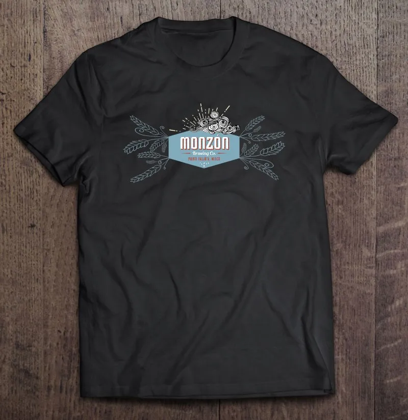 

Футболка Monzon brew Co. Logo с зернами, мужские футболки в стиле Харадзюку, футболки с коротким рукавом, футболки с коротким рукавом