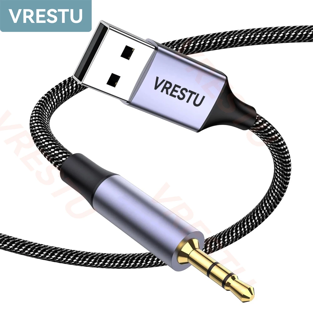 USB к 3 5 мм адаптерному кабелю 2 м наушники динамик Настольный ПК стерео