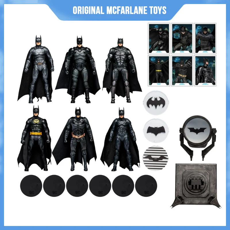 

Оригинальная искусственная фигурка аниме Бэтмена 6 шт. в упаковке, Keaton Bell Batman Dark детективные Аниме фигурки, коллекционные игрушки, подарки