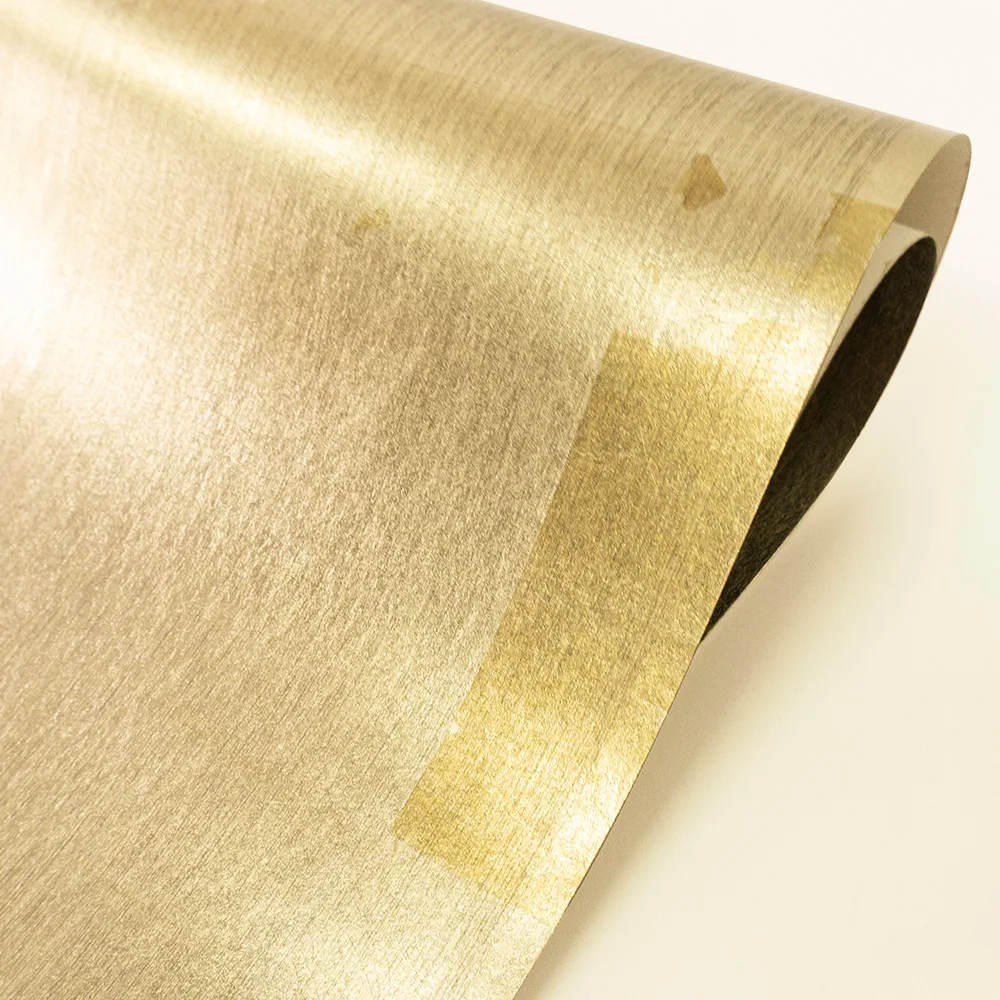 

luxury metallic glitter gold leaf wall paper handmade gold foil wallpaper