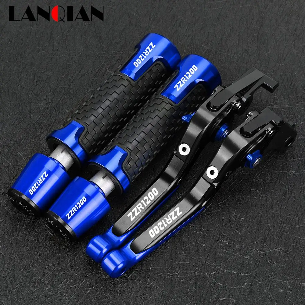 

Motorcycle For KAWASAKI ZZR1200 2002 2003 2004 2005 Brake Clutch Levers Handlebar Handle Grips Ends Caps Slider Accessories