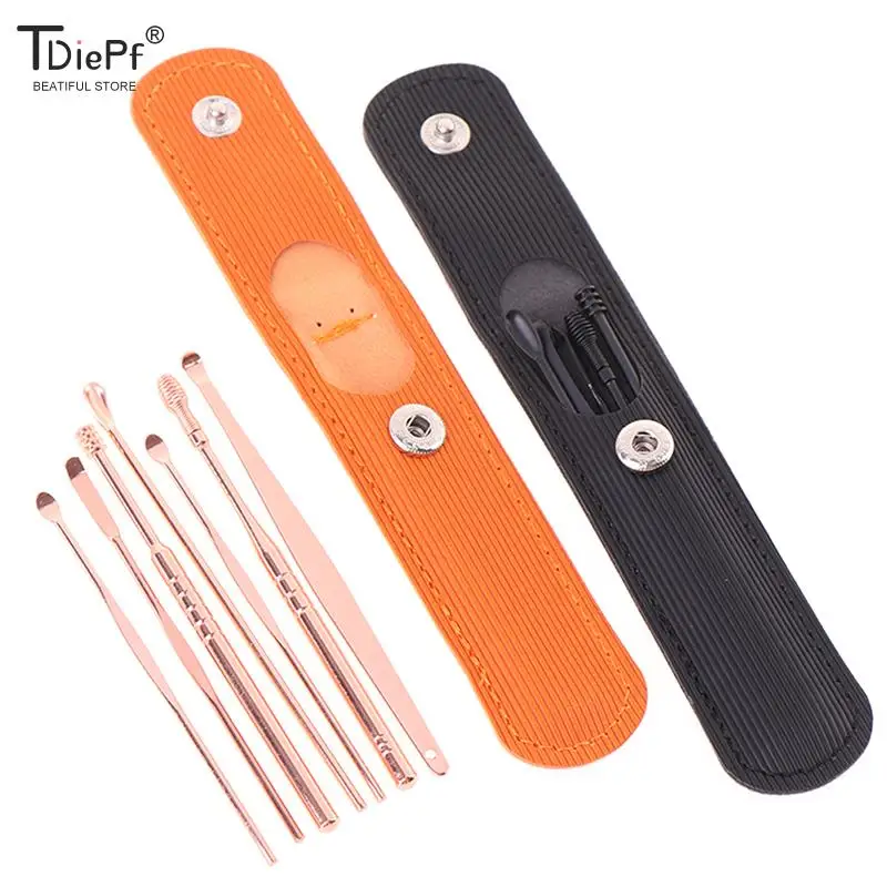 

7 шт./компл., детали для удаления ушной раковины, удалитель ушной серы, милая ухочистка, детская ложка для ухода за здоровьем, ухочистка