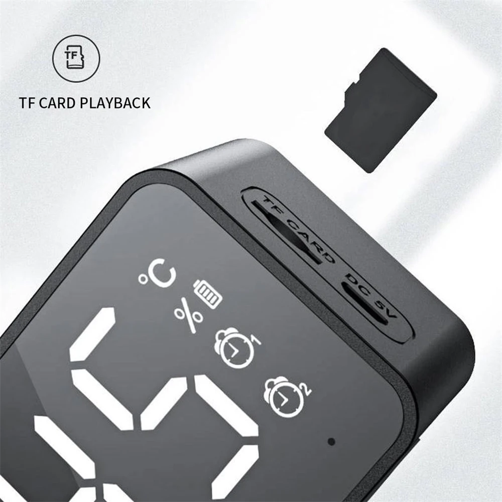 Новый мини-будильник с двойным беспроводным Bluetooth 5 0 динамиком портативная пушка