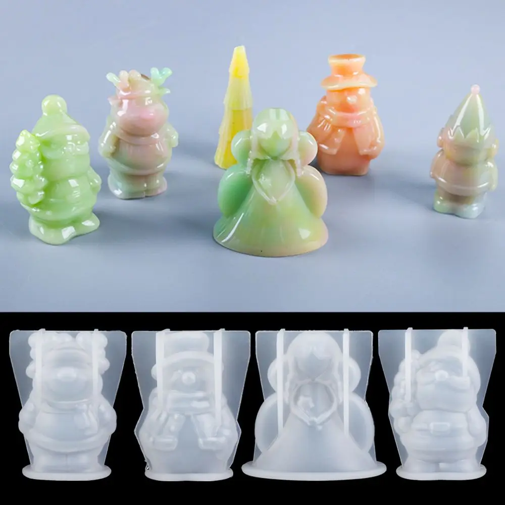 

Decoration Snowman Elk Xmas Tree Epoxy Resin Molds Crystal Resin Mold Jewelry Making Tools Christmas Silicone Mould