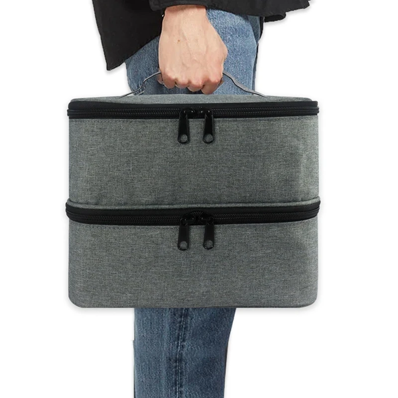 

Nail Polish Storage Bag Nylon Portable Large Handbag Organizer For Cosmetic