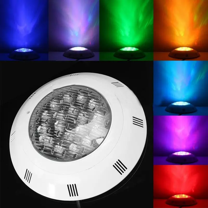 7 Colors 24V 18W LED RGB Underwater Swimming Pool Bright Light /Remote Control