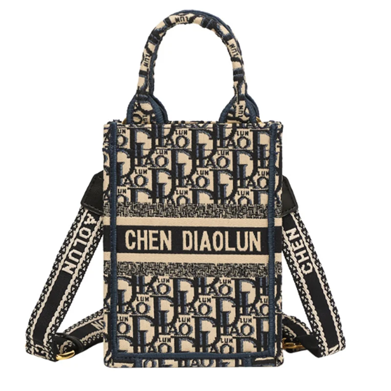 Новинка 2024 женская маленькая сумка-тоут с вышивкой сумка через плечо женские